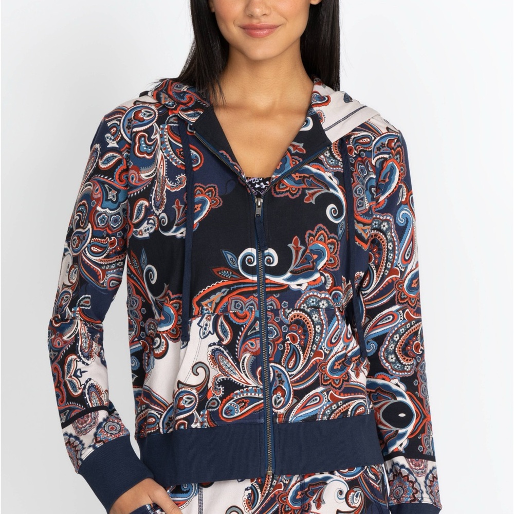 Johnny Was Multicolor Paisley Hoodie and Joggers Set